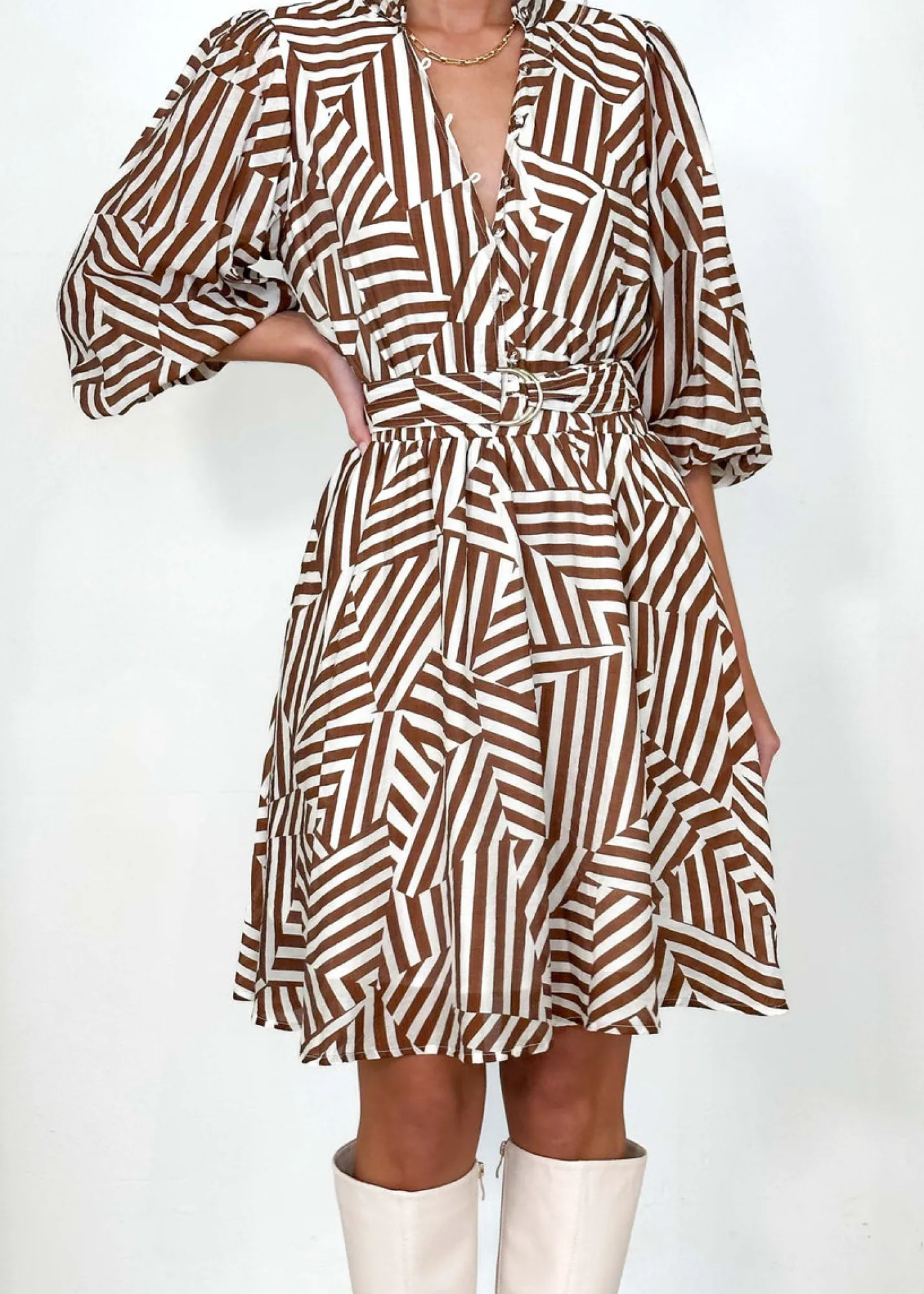 Women Gingham & Heels Short>Belma Dress