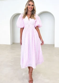 Women Gingham & Heels Midi><noscript><img width=