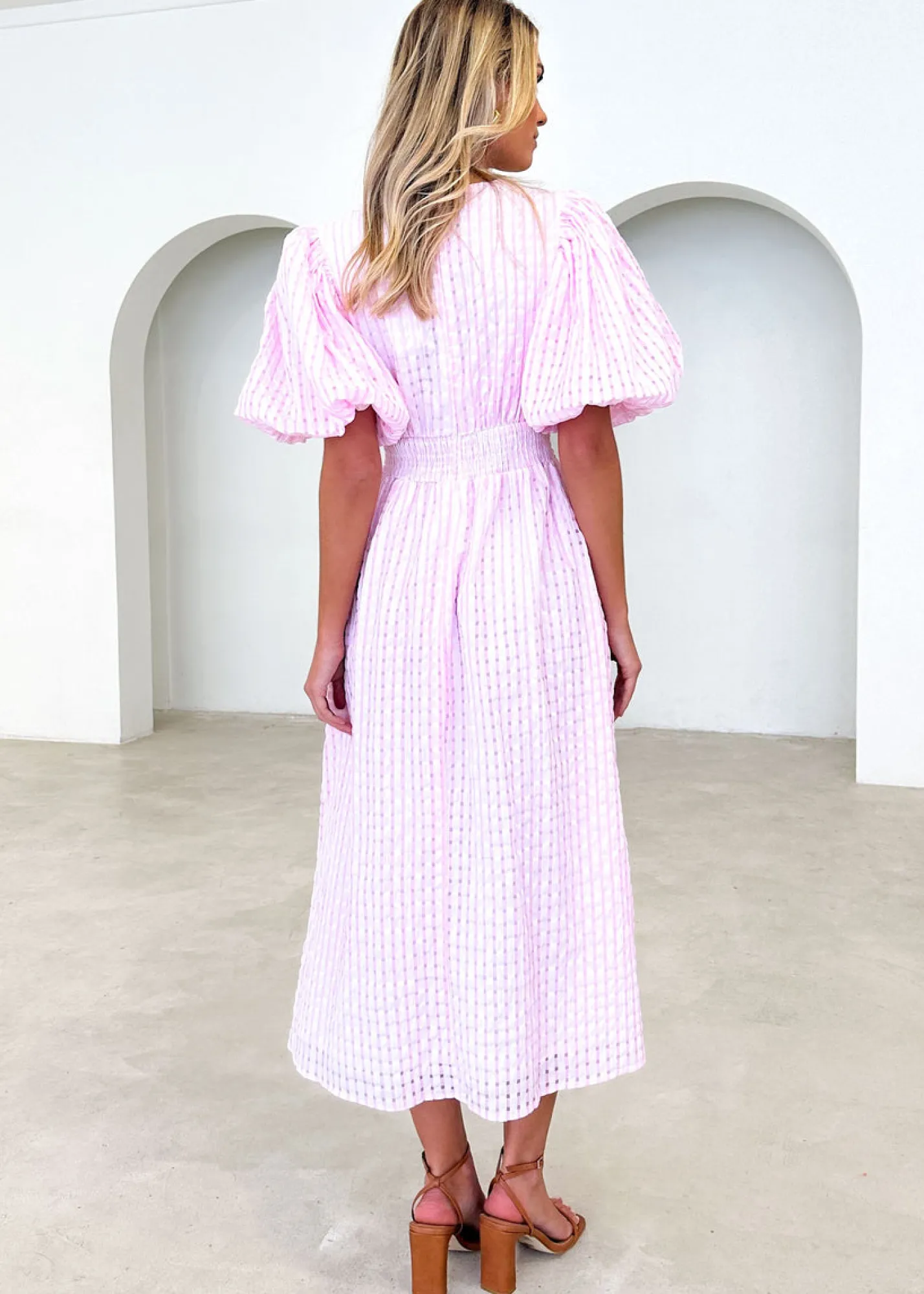 Women Gingham & Heels Midi>Berina Midi Dress