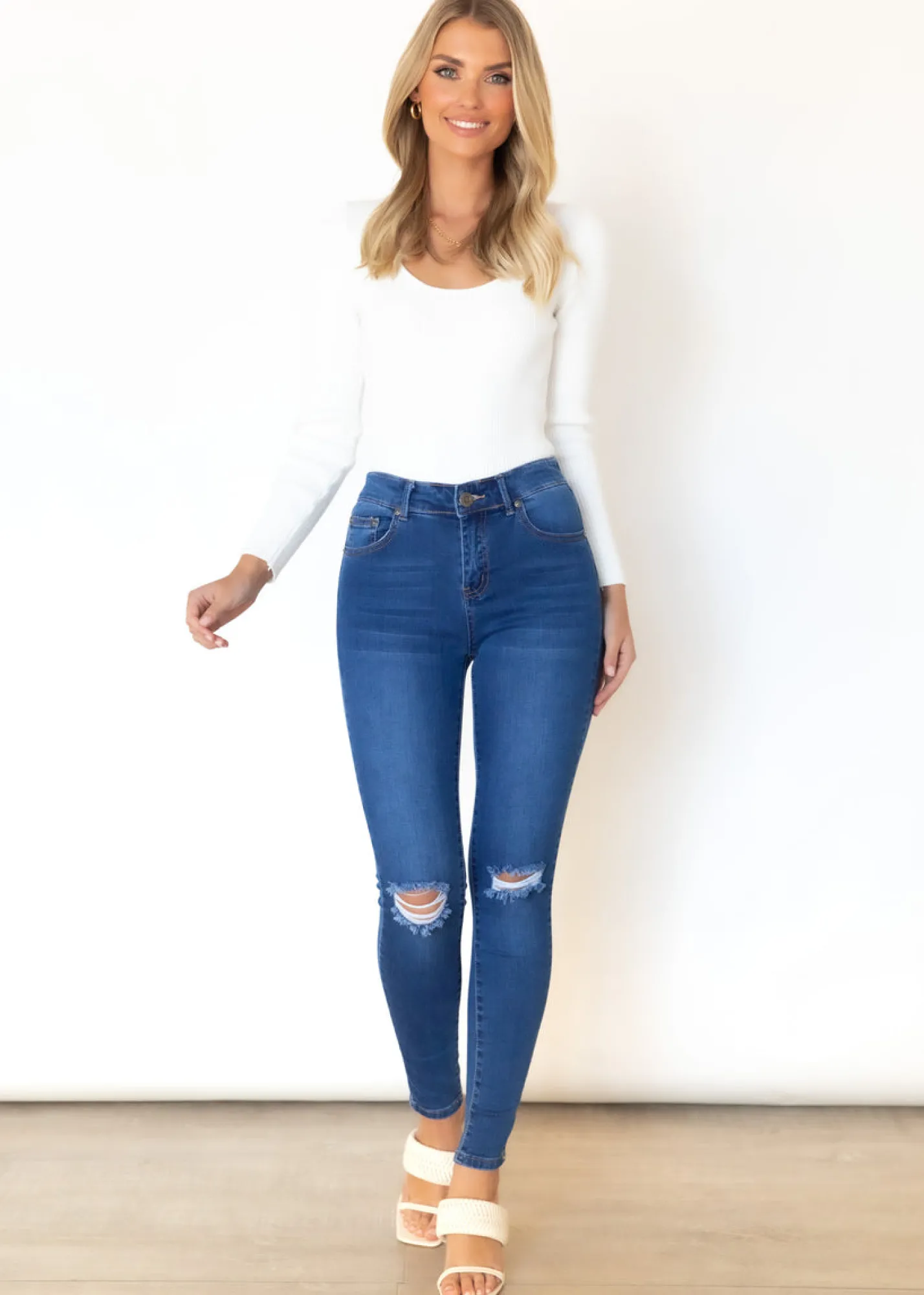 Women Gingham & Heels Jeans>Blue Ivy Jeans