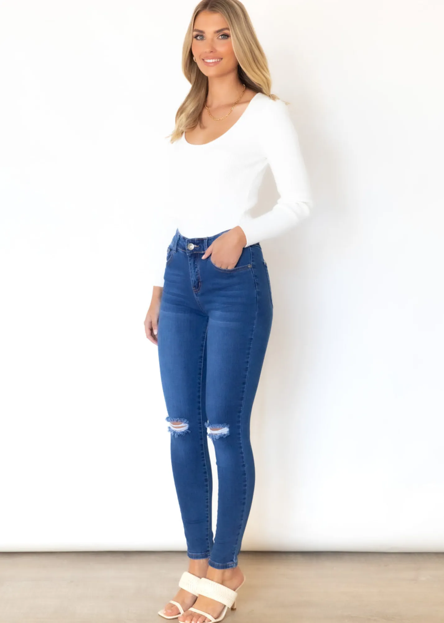 Women Gingham & Heels Jeans>Blue Ivy Jeans