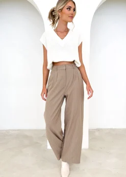 Women Gingham & Heels Pants>Bowwie Wide Leg Pant