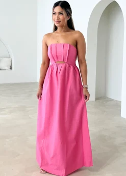 Women Gingham & Heels Maxi>Braida Strapless Maxi Dress