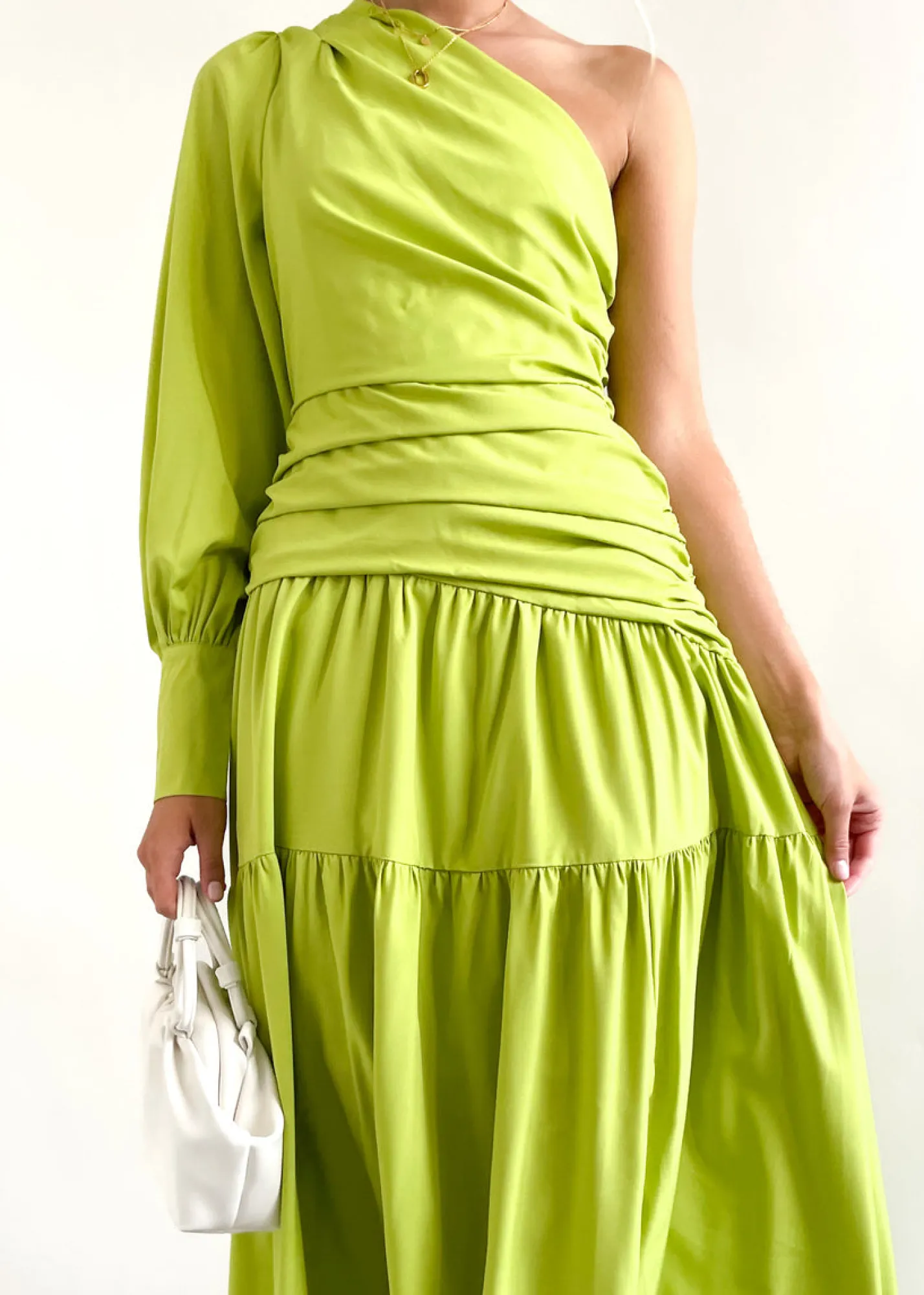 Women Gingham & Heels Maxi>Brynnie One Shoulder Maxi Dress
