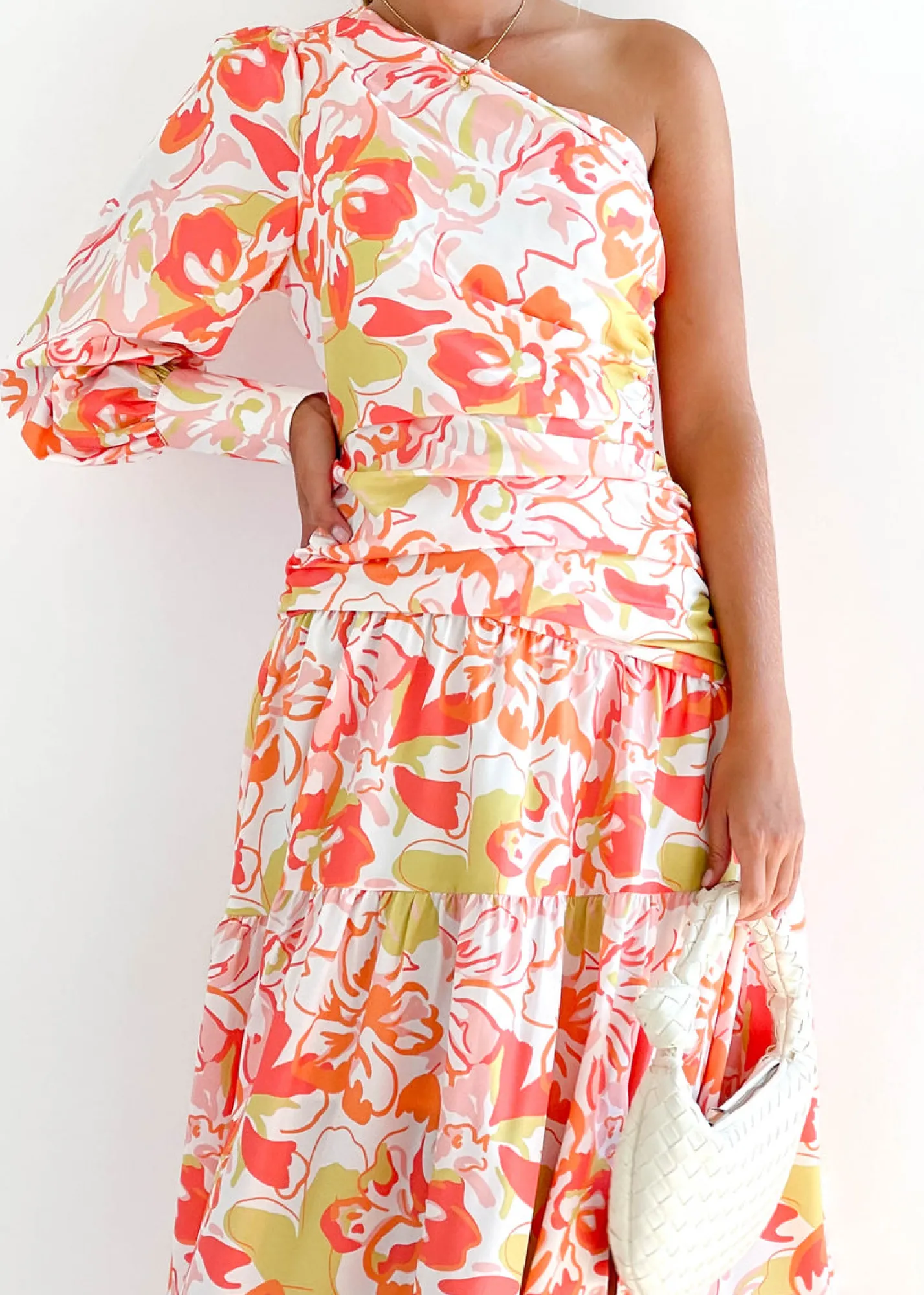 Women Gingham & Heels Maxi>Brynnie One Shoulder Maxi Dress