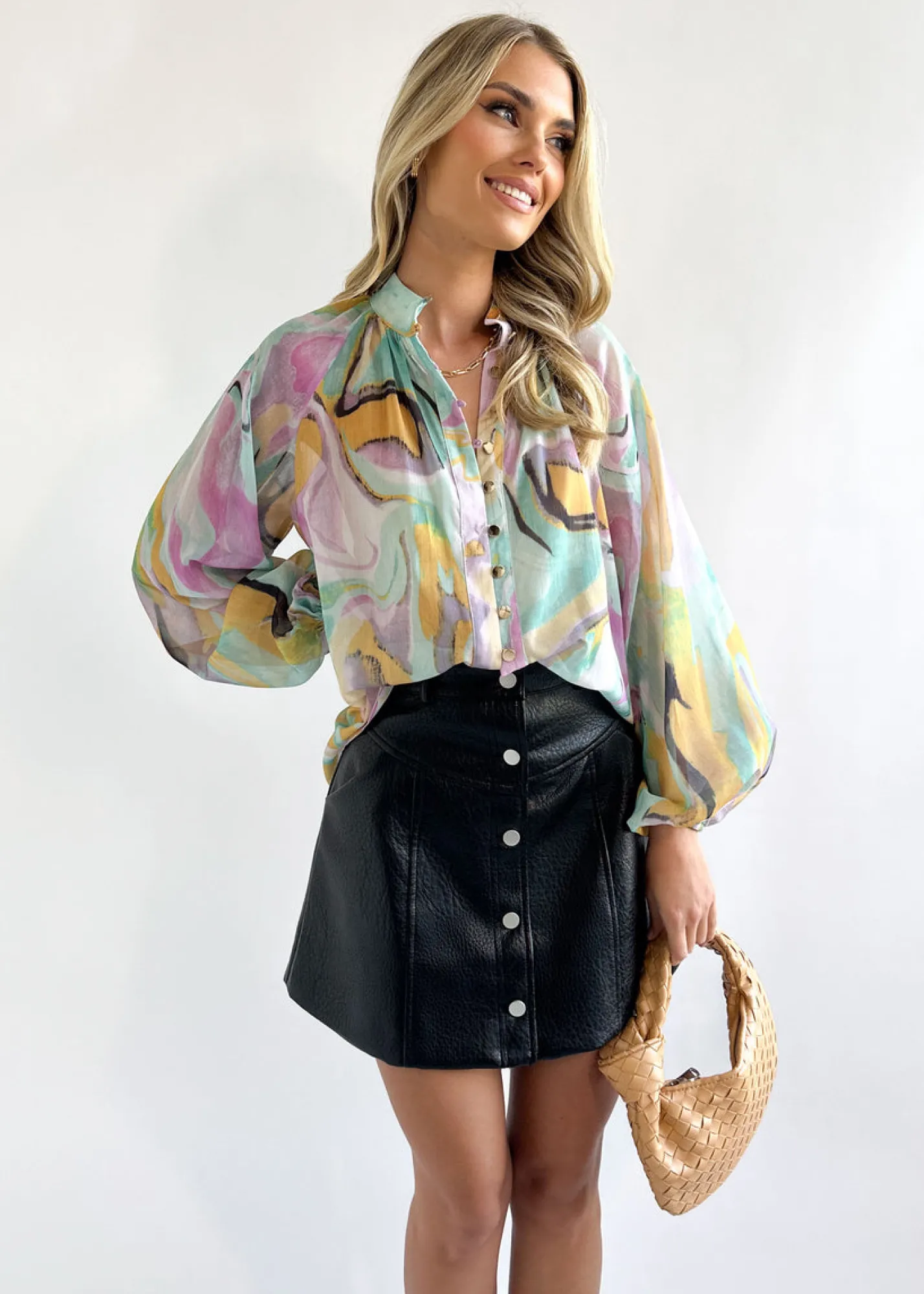 Women Gingham & Heels Blouses>Cadha Blouse