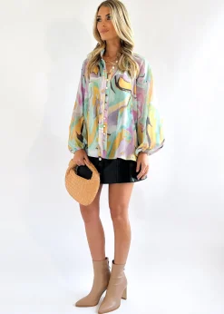 Women Gingham & Heels Blouses><noscript><img width=
