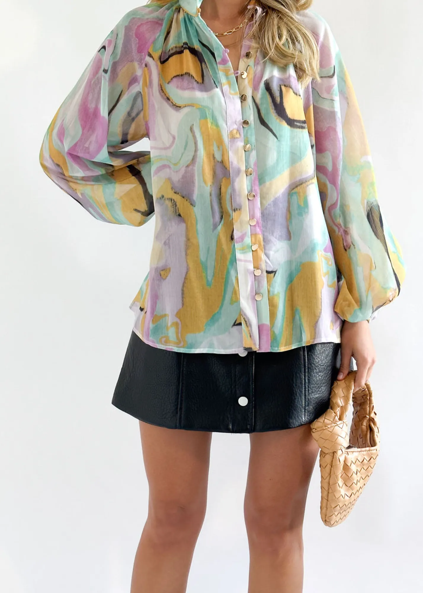 Women Gingham & Heels Blouses>Cadha Blouse