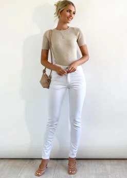 Women Gingham & Heels Jeans><noscript><img width=