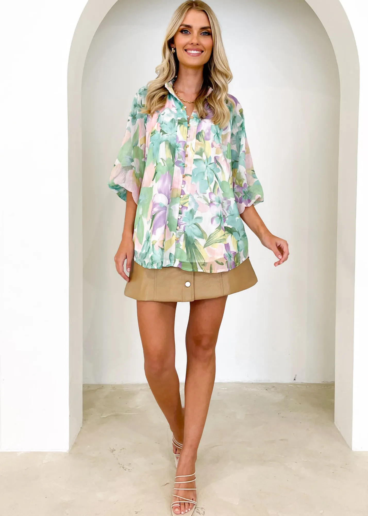Women Gingham & Heels Blouses>Caprice Blouse