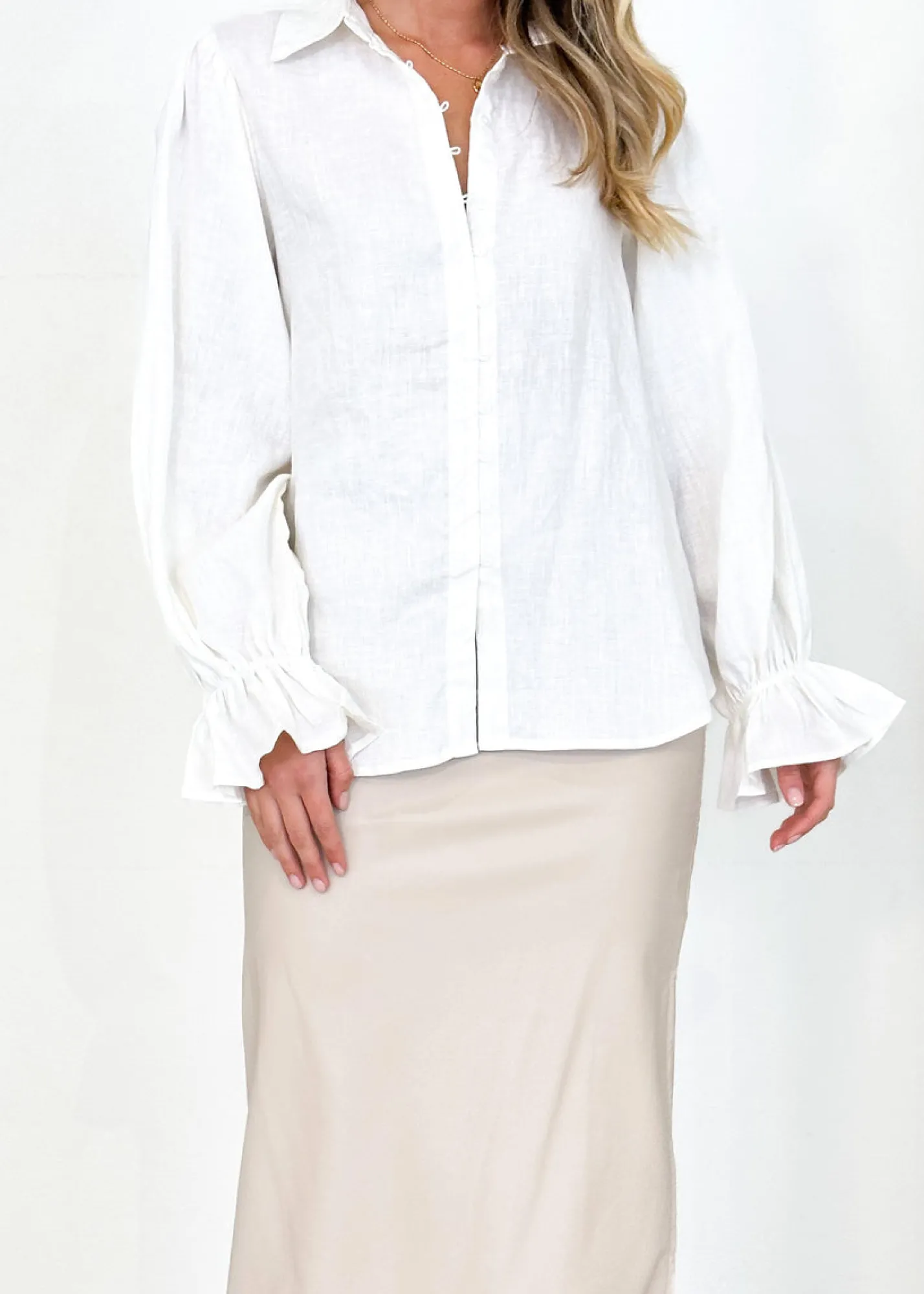 Women Gingham & Heels Shirts>Caprise Linen Shirt