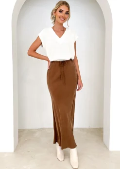 Women Gingham & Heels Skirts>Carliu Cupro Maxi Skirt