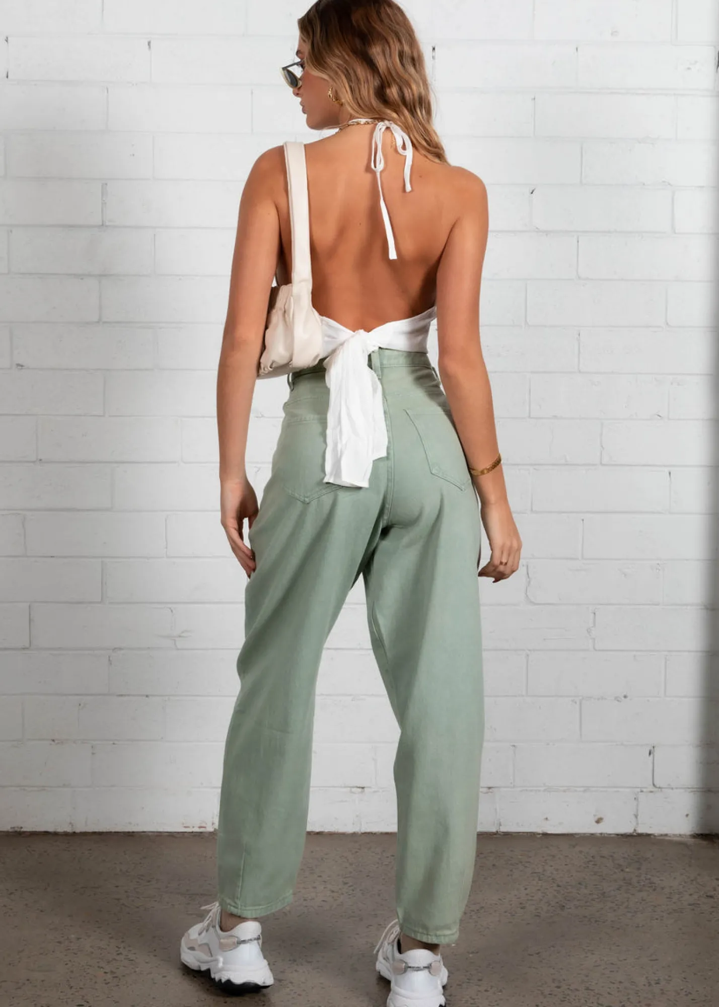 Women Gingham & Heels Crops>Carmen Halter Crop