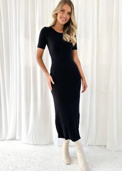 Women Gingham & Heels Knit Dresses>Carrie Knit Midi Dress