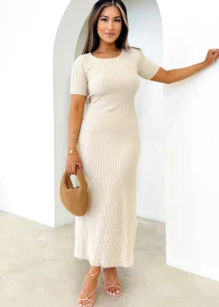 Women Gingham & Heels Knit Dresses>Carrie Knit Midi Dress