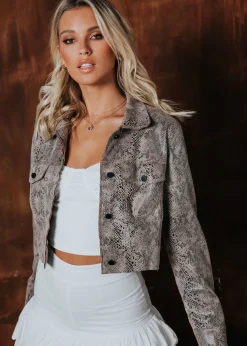 Women Gingham & Heels Crops>Cassius Cropped Jacket