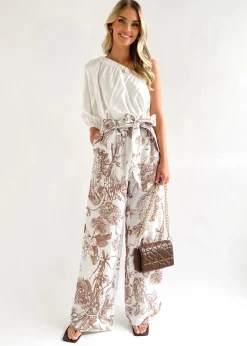 Women Gingham & Heels Pants>Chara Wide Leg Pants