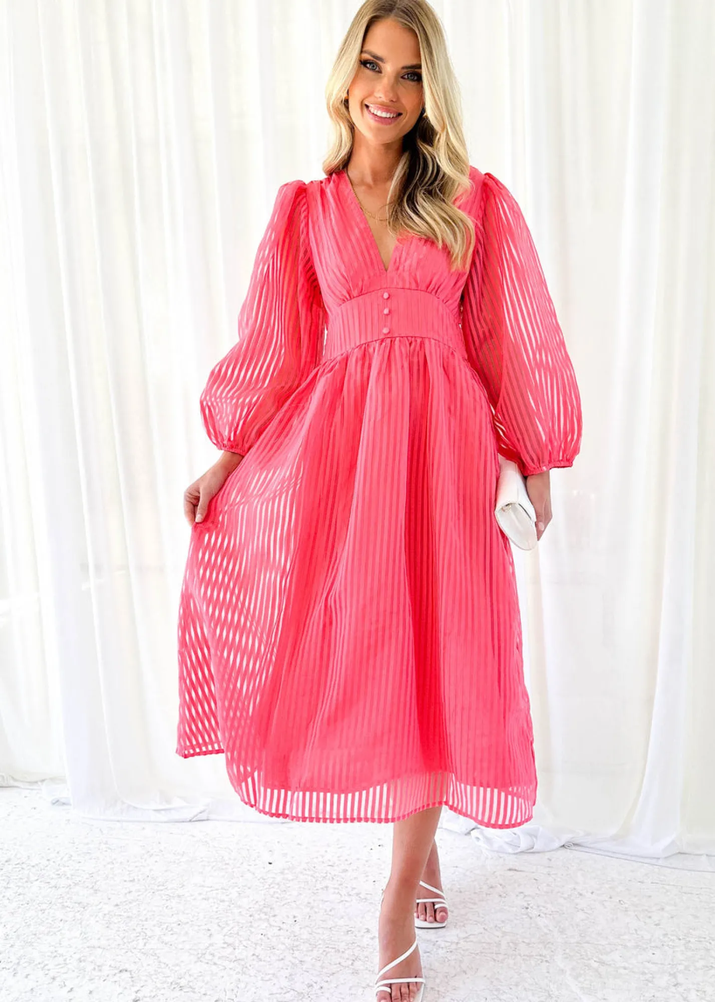Women Gingham & Heels Midi>Chessie Midi Dress