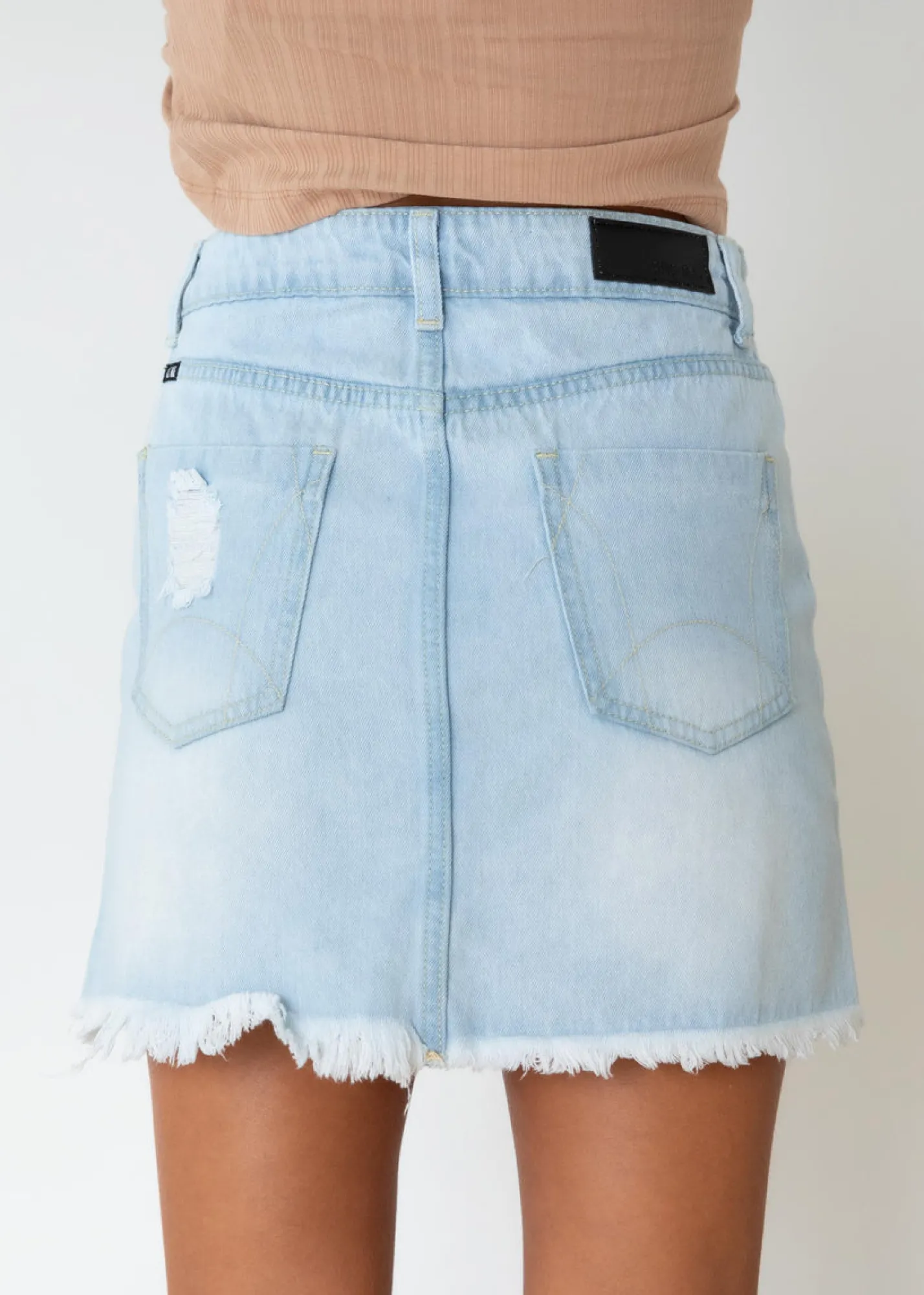 Women Gingham & Heels Skirts>Cindy Denim Mini Skirt