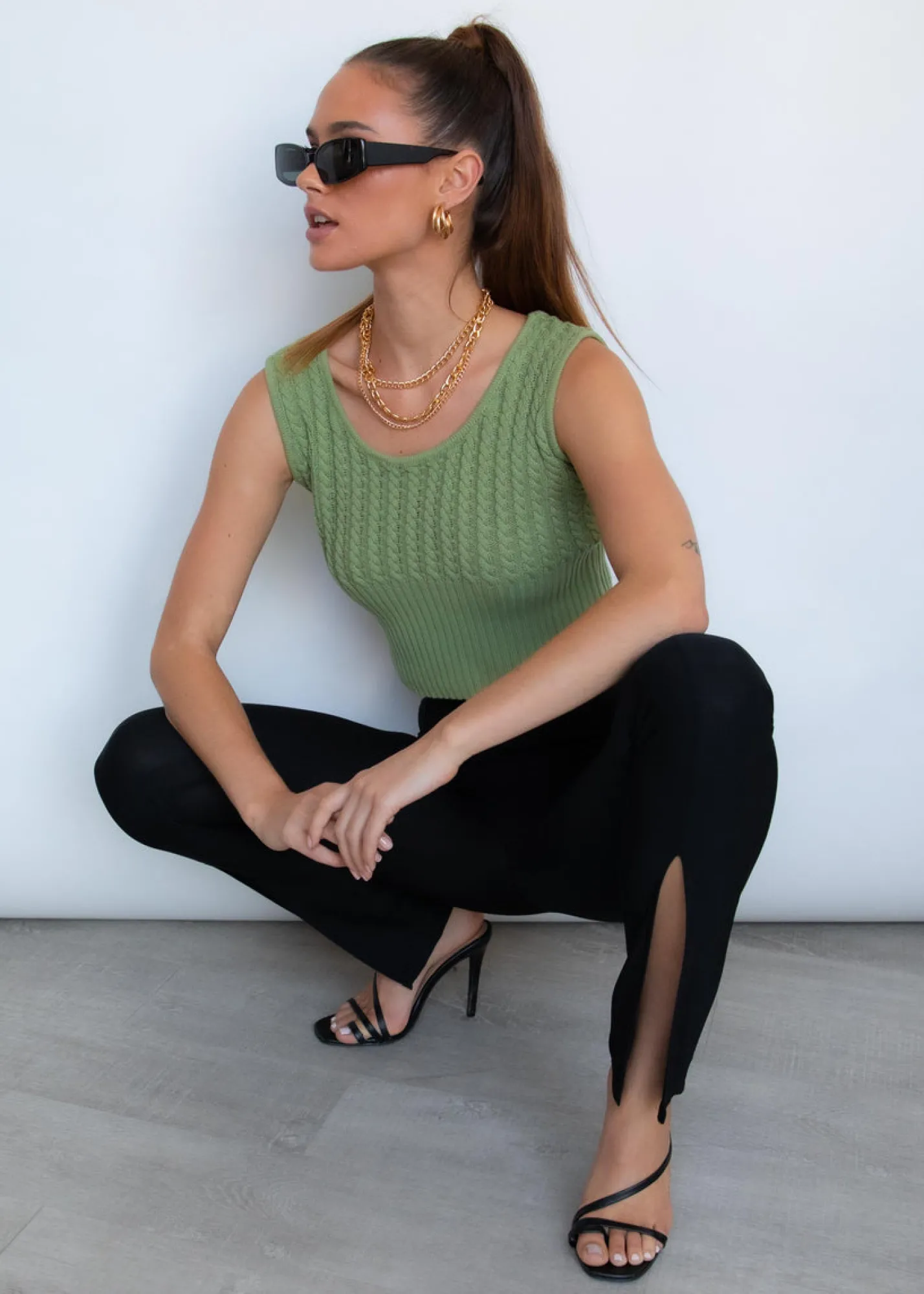 Women Gingham & Heels Knit Tops>Clara Knit Top