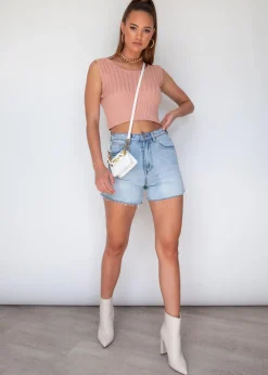 Women Gingham & Heels Knit Tops><noscript><img width=