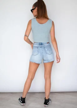 Women Gingham & Heels Knit Tops><noscript><img width=