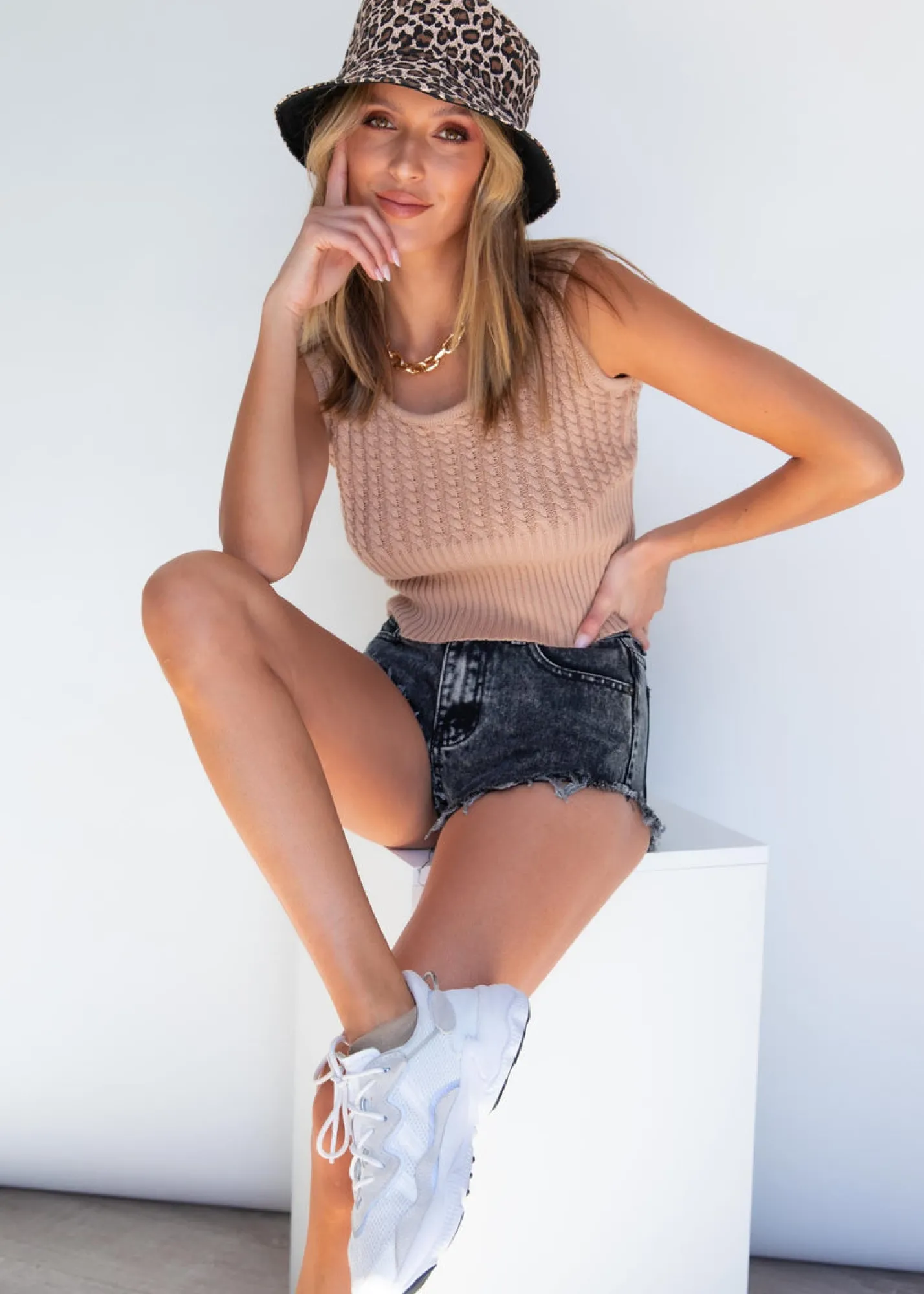 Women Gingham & Heels Knit Tops>Clara Knit Top