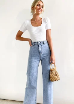 Women Gingham & Heels Jeans>Claria Stretch Denim Jeans