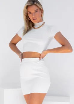 Women Gingham & Heels Skirts>Clouded Knit Mini Skirt