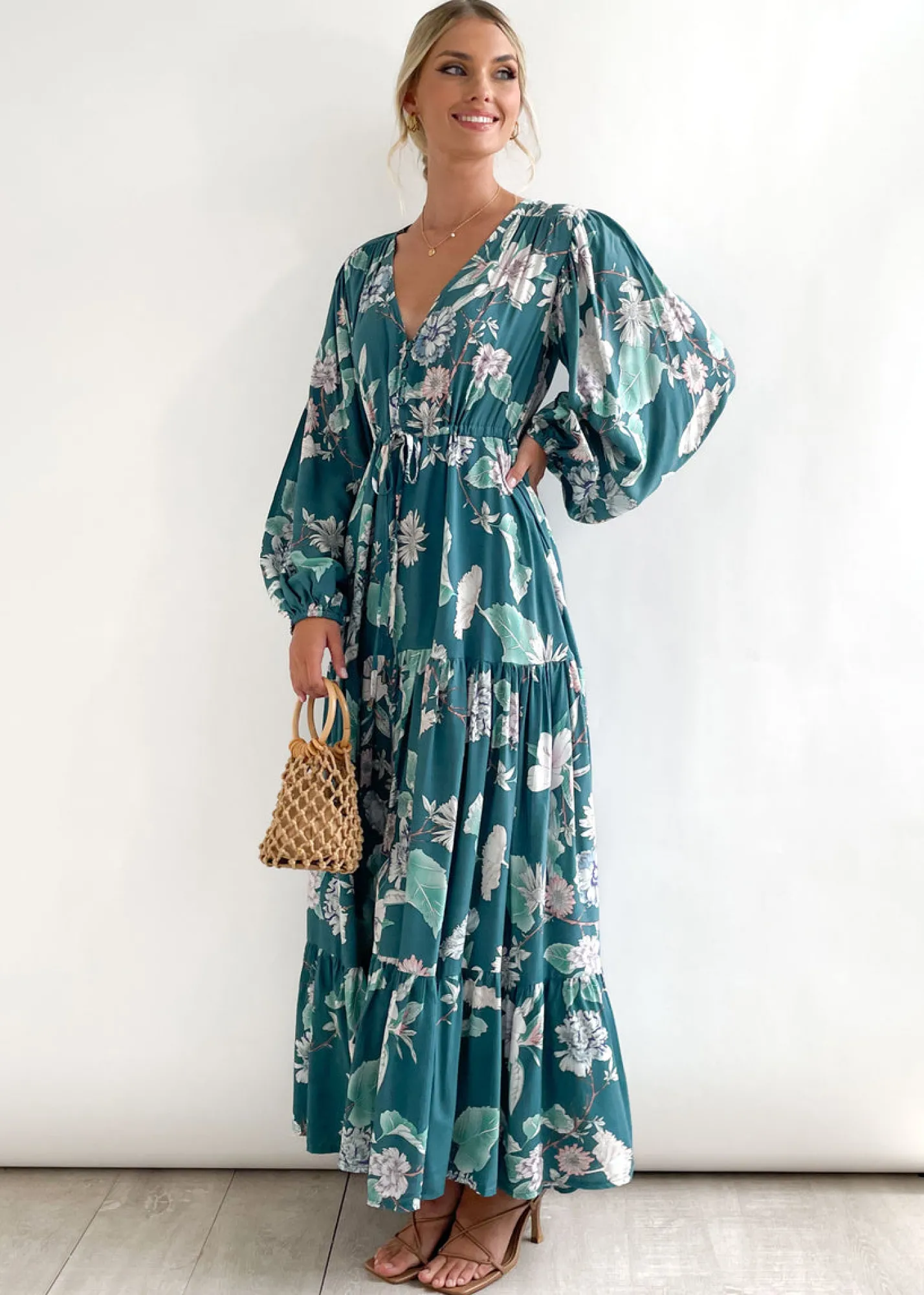 Women Gingham & Heels Maxi>Coastal Days Maxi Dress