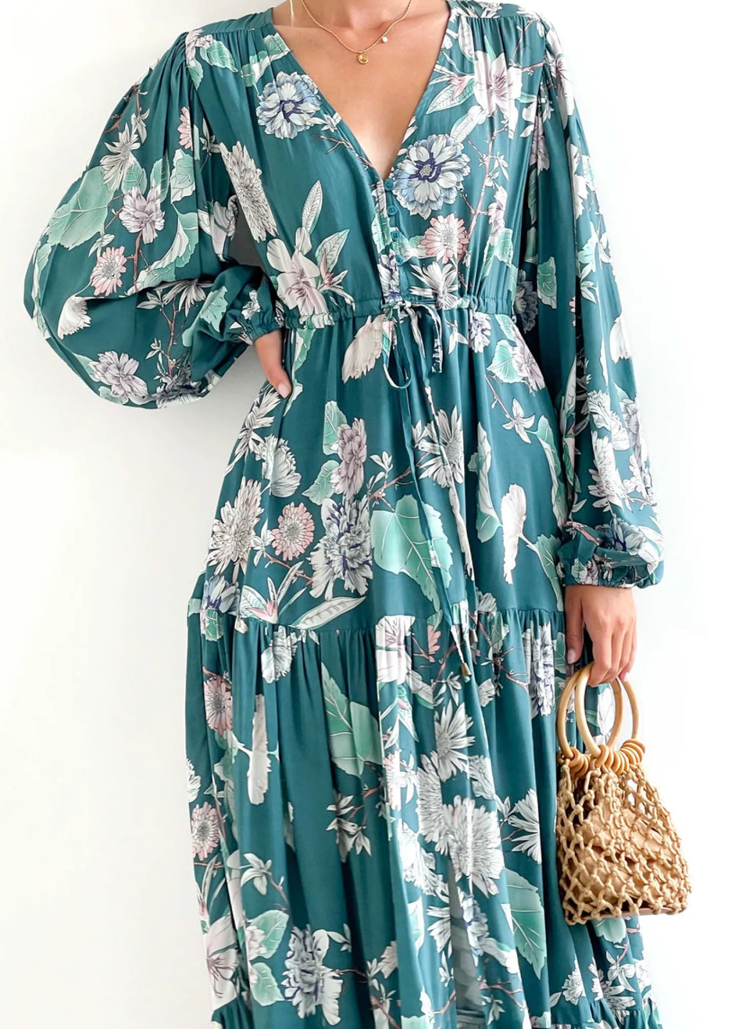 Women Gingham & Heels Maxi>Coastal Days Maxi Dress