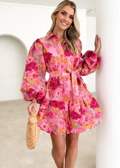 Women Gingham & Heels Short>Coeve Dress