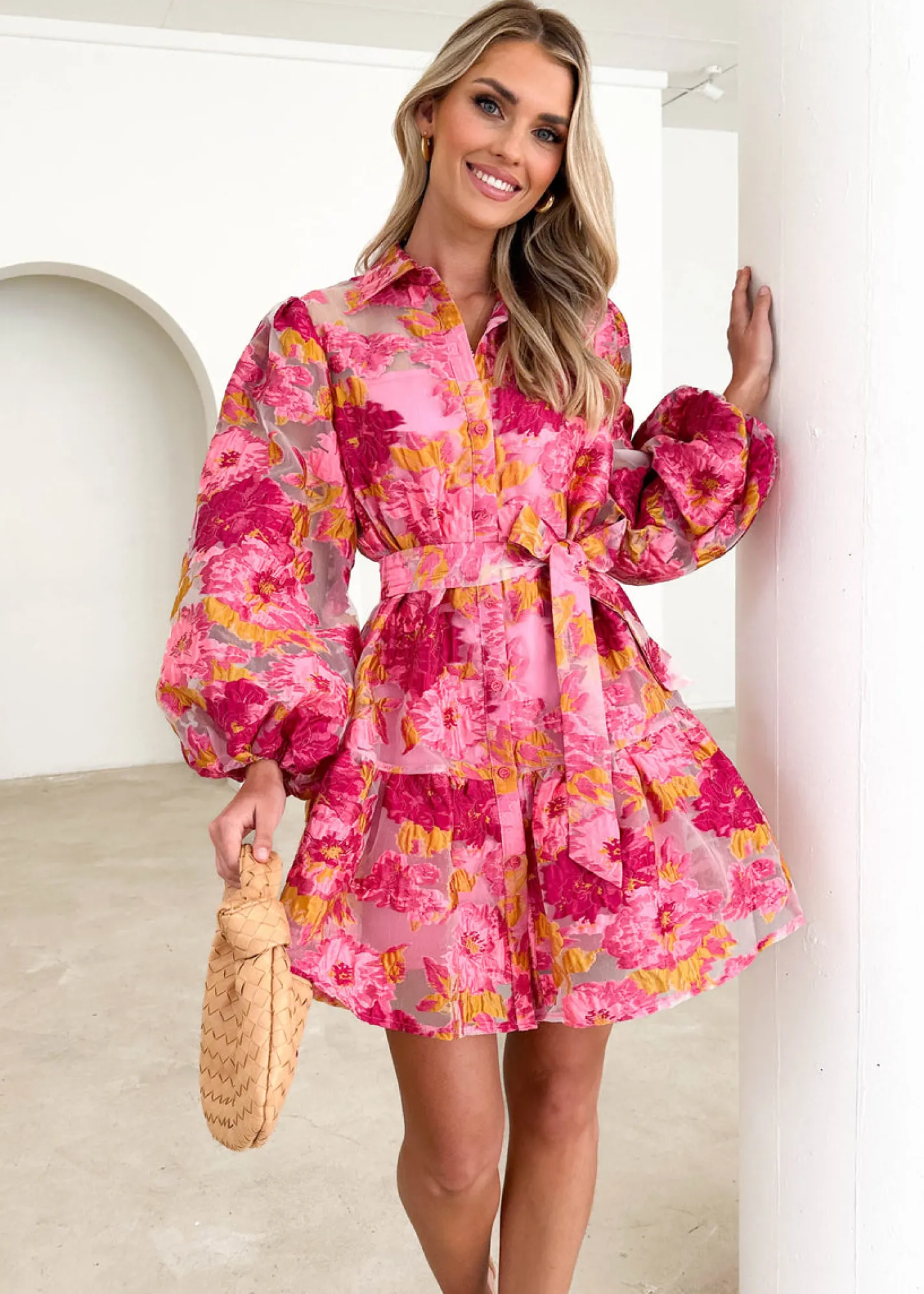 Women Gingham & Heels Short>Coeve Dress