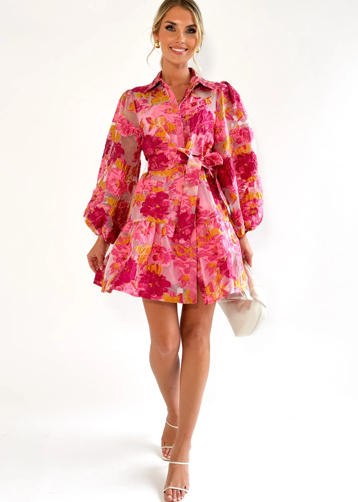Women Gingham & Heels Short>Coeve Dress