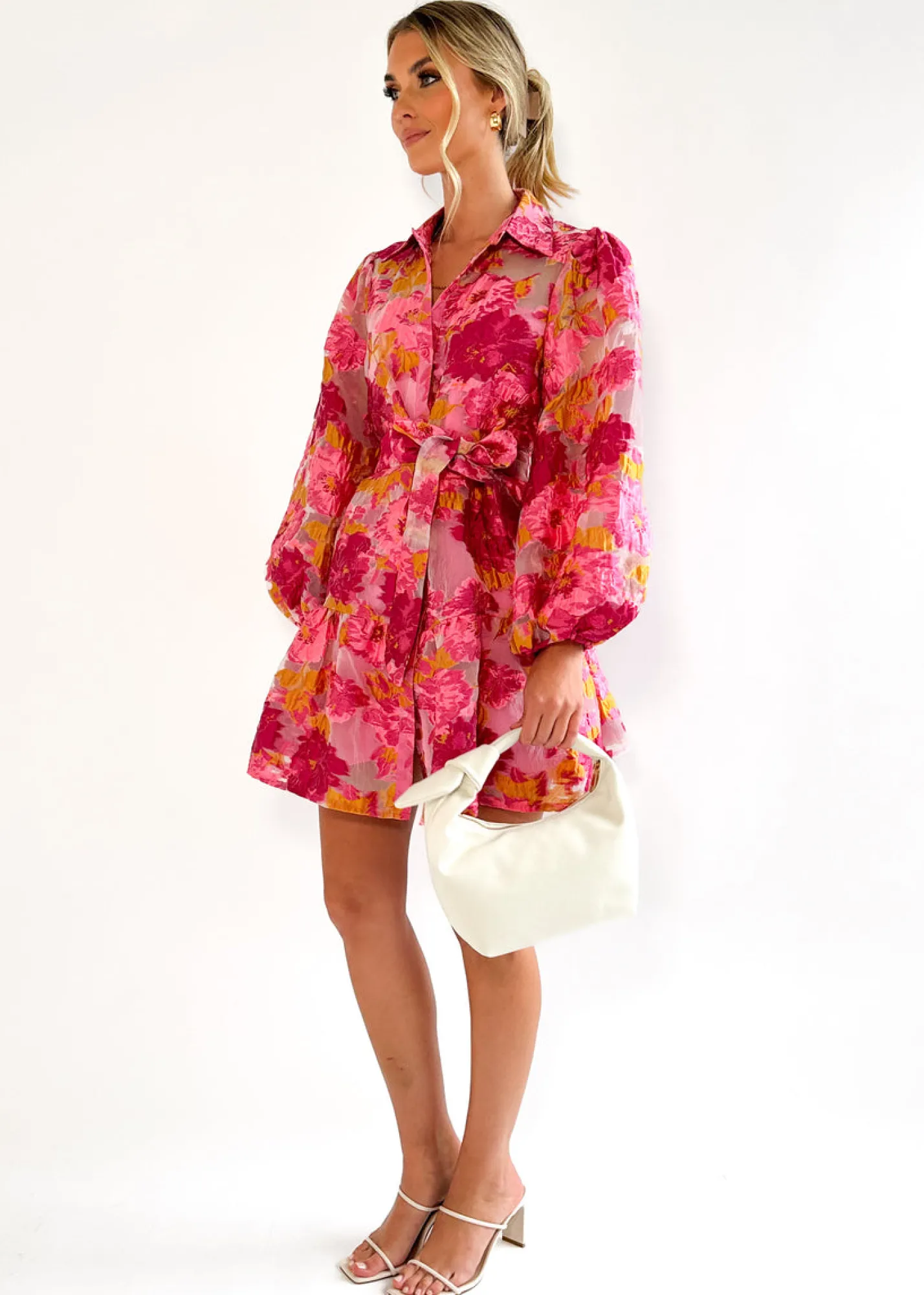 Women Gingham & Heels Short>Coeve Dress
