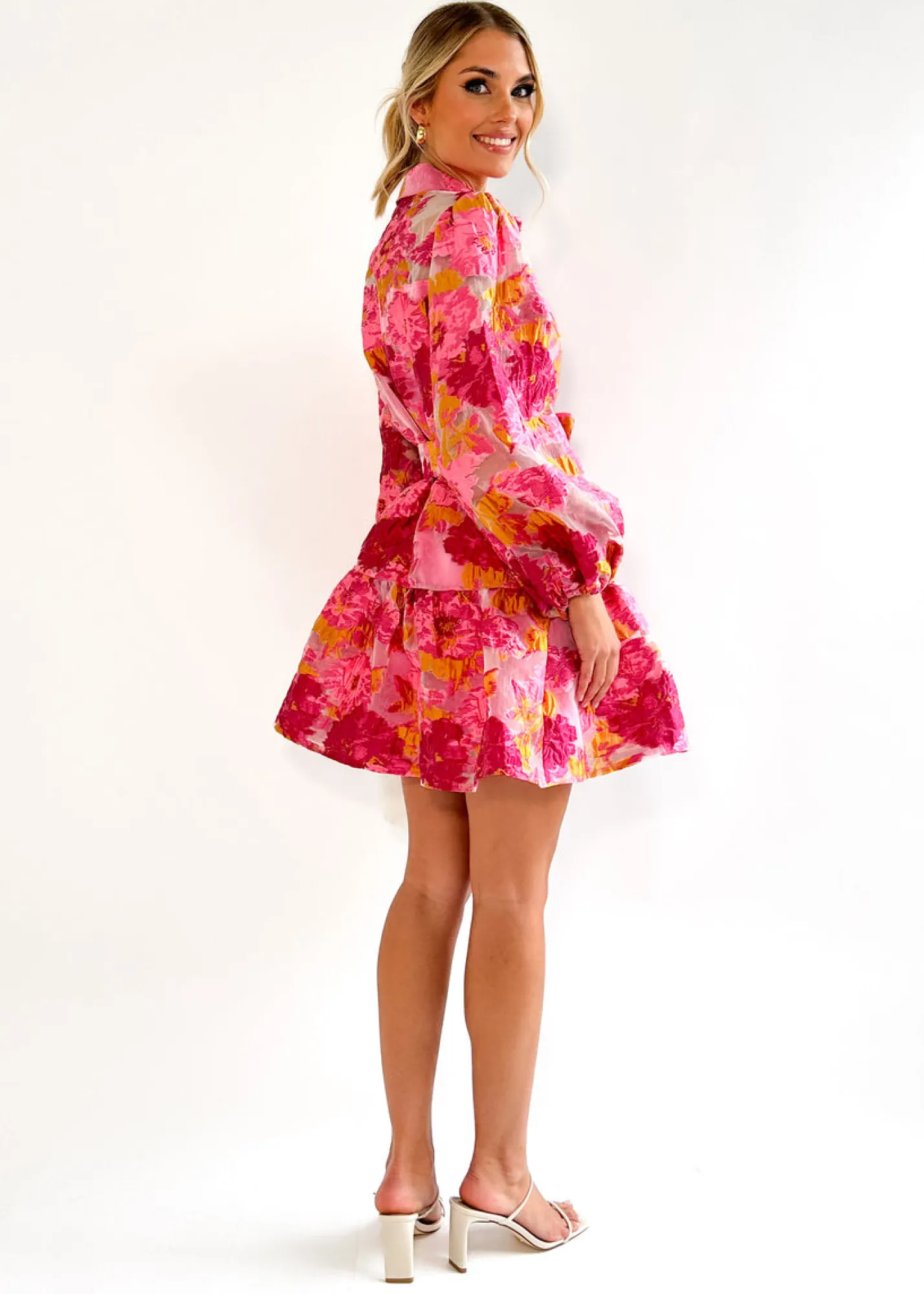 Women Gingham & Heels Short>Coeve Dress