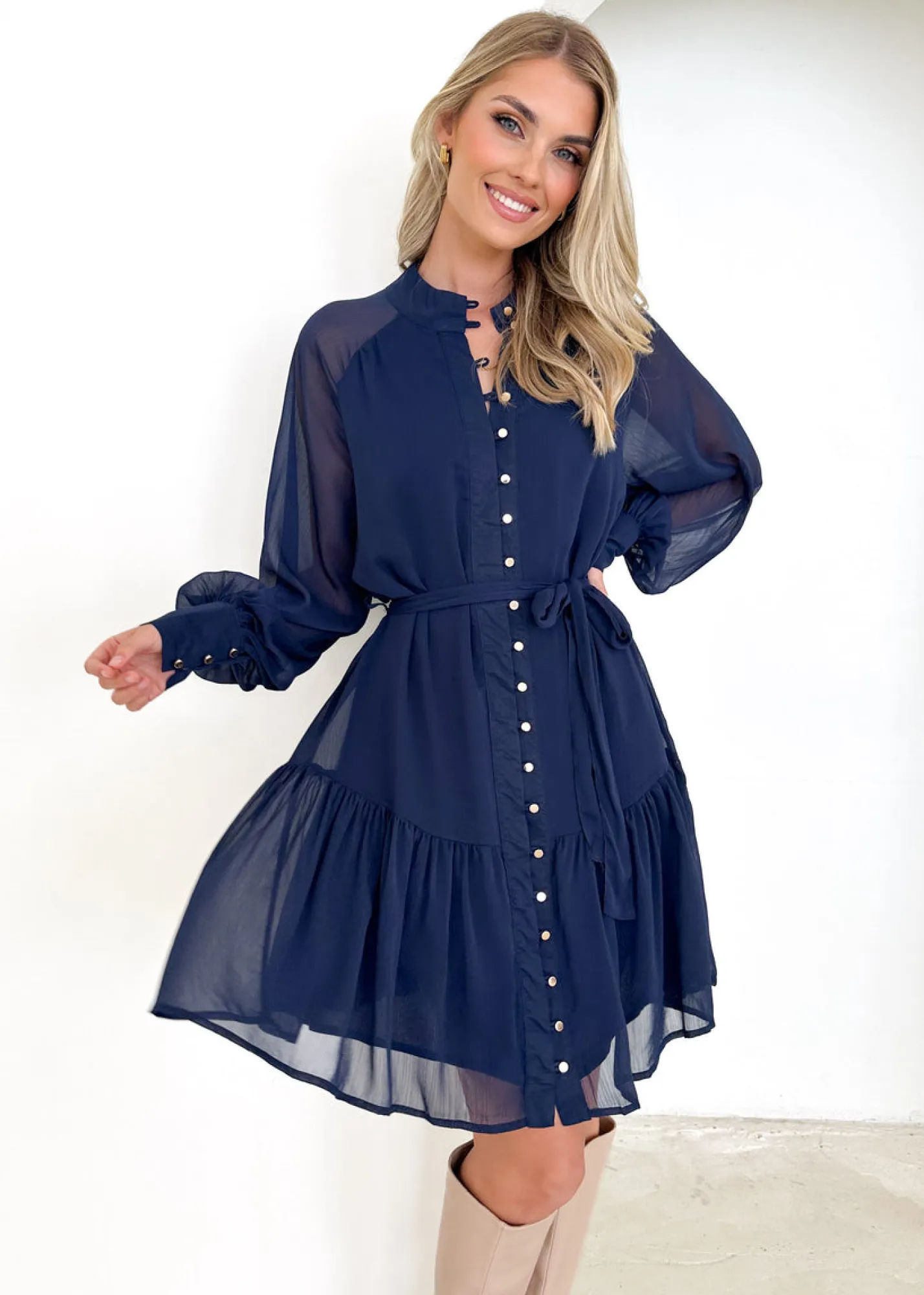 Women Gingham & Heels Short>Corella Dress