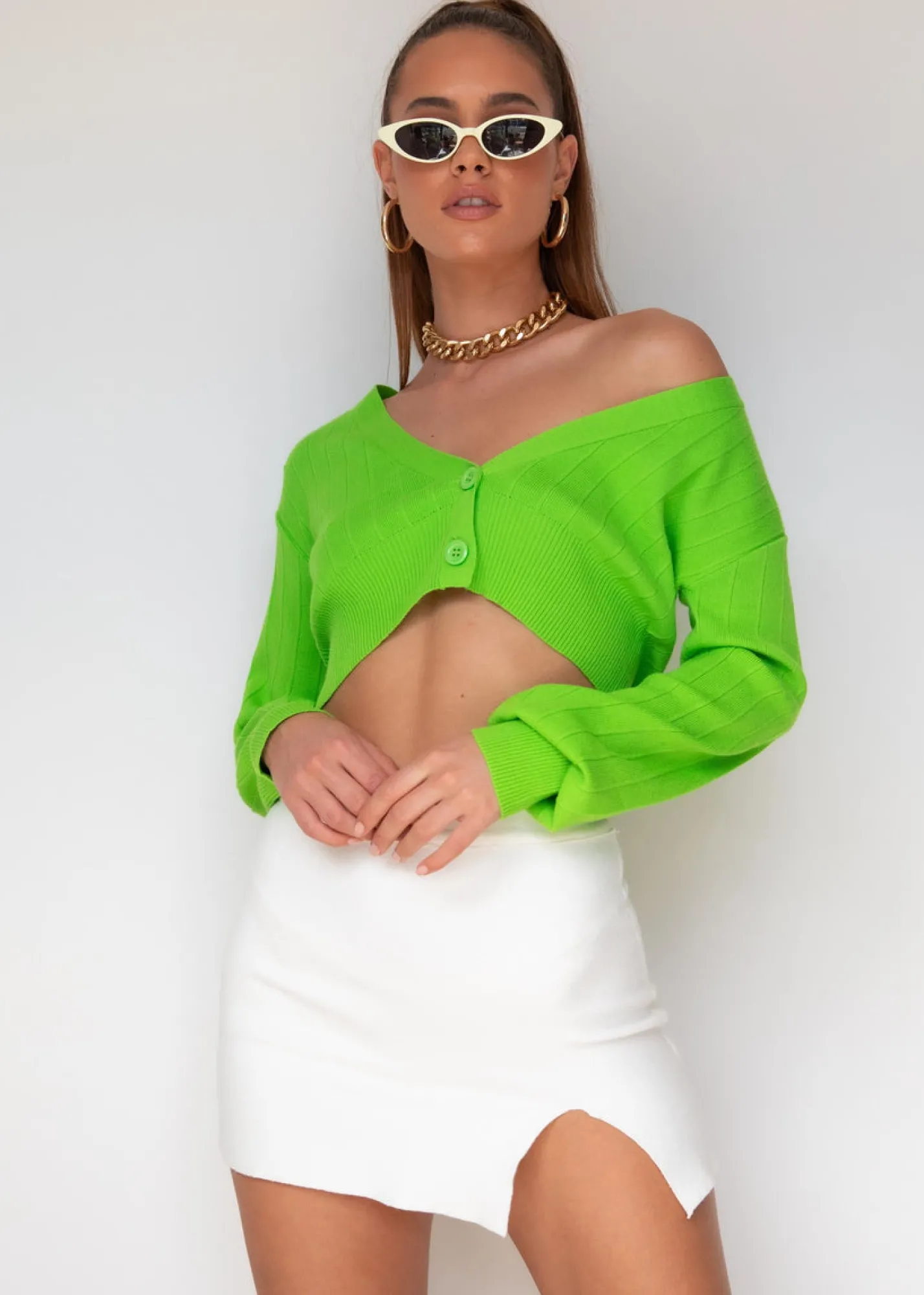 Women Gingham & Heels Crops>Cruz Cropped Cardi