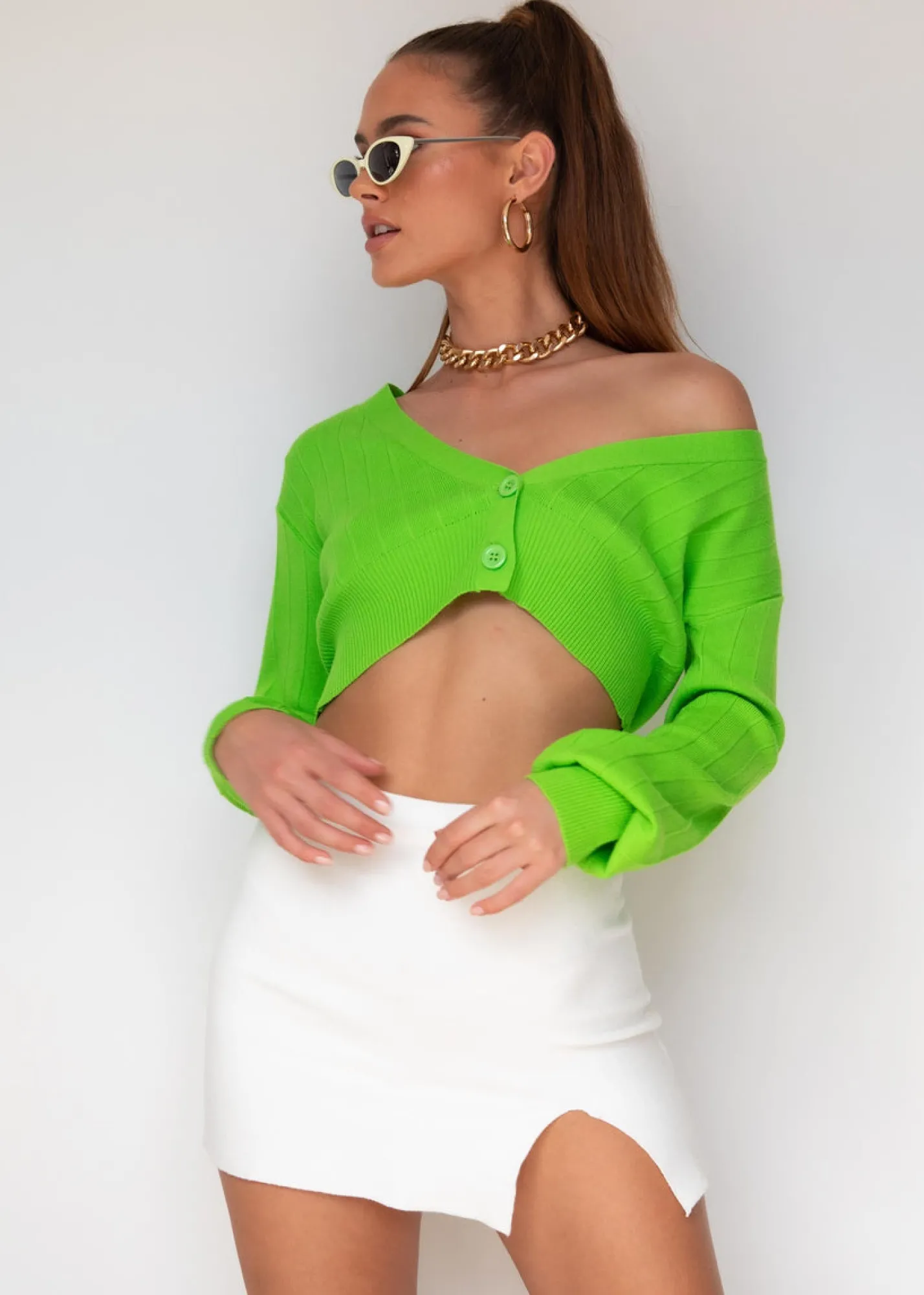 Women Gingham & Heels Crops>Cruz Cropped Cardi