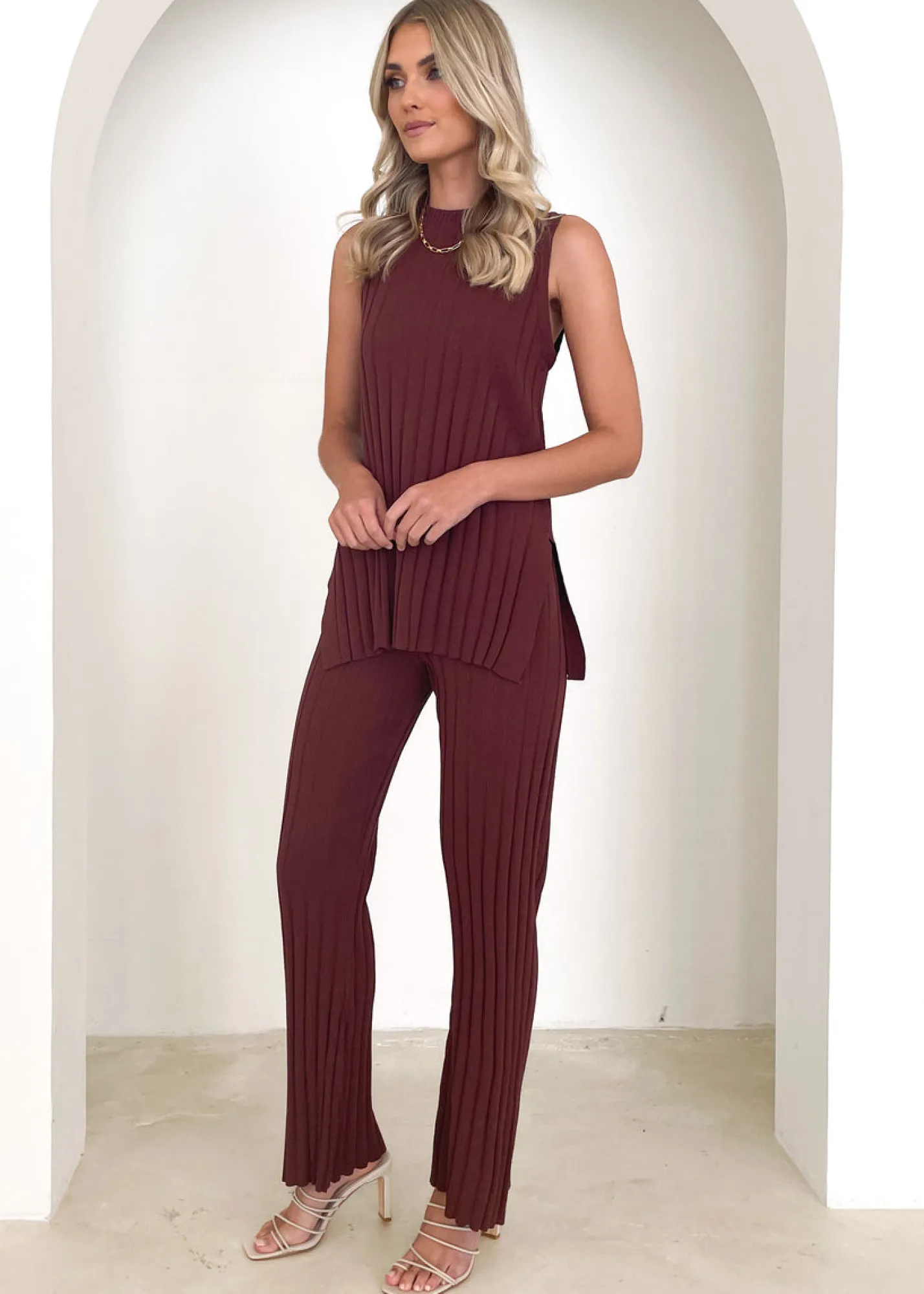 Women Gingham & Heels Knit Tops>Dahlia Knit Top
