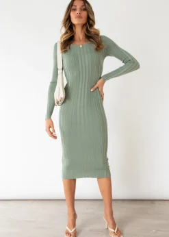 Women Gingham & Heels Knit Dresses><noscript><img width=