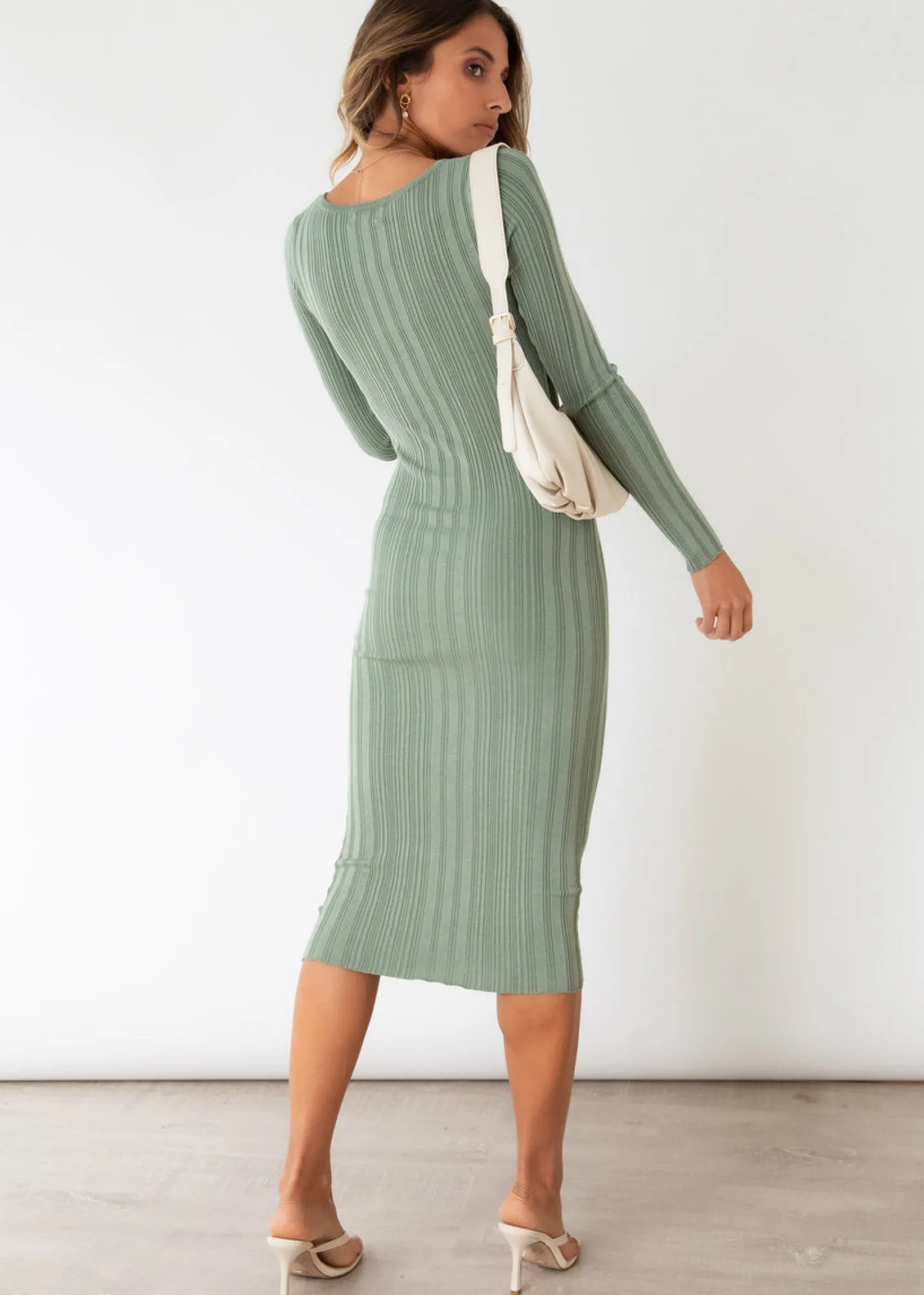 Women Gingham & Heels Knit Dresses>Davey Knit Midi Dress