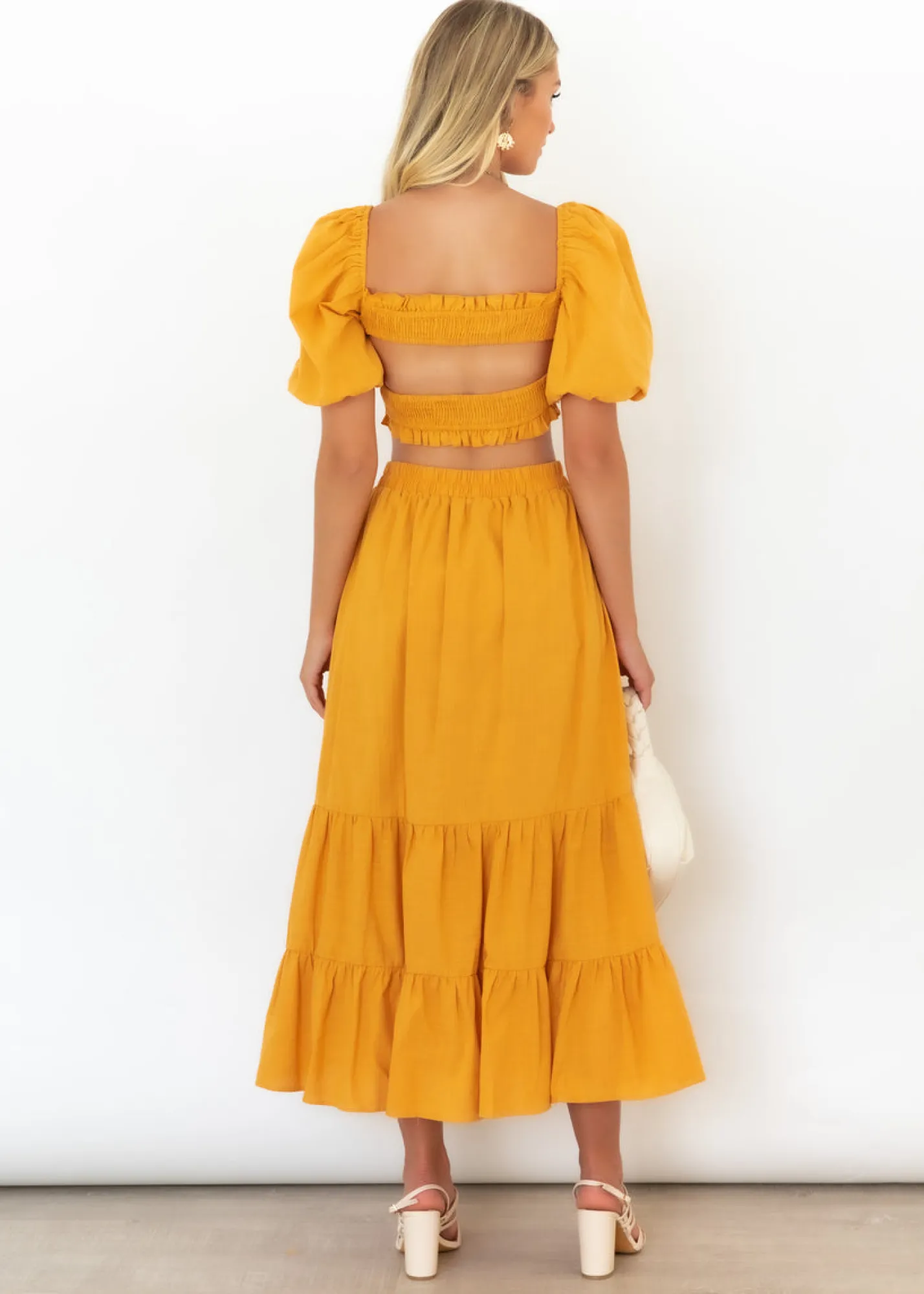 Women Gingham & Heels Crops>Dita Off Shoulder Crop