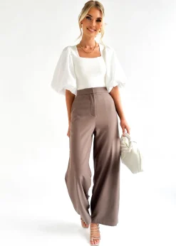 Women Gingham & Heels Pants>Donelle Wide Leg Pants