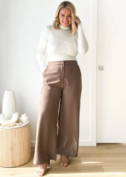 Women Gingham & Heels Pants>Donelle Wide Leg Pants