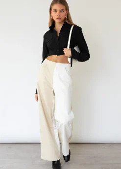 Women Gingham & Heels Crops><noscript><img width=