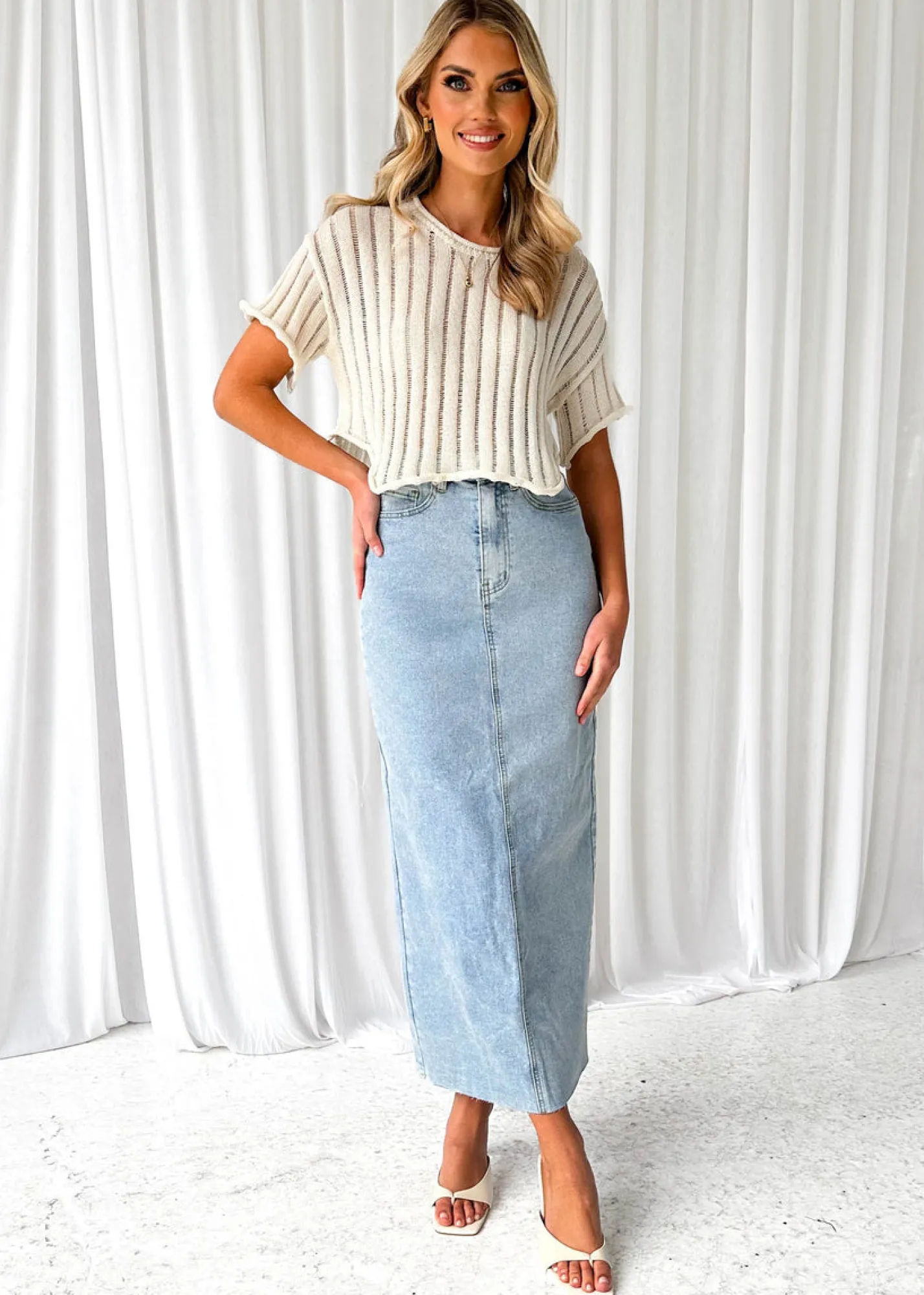 Women Gingham & Heels Knit Tops>Draper Knit Top