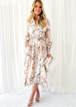 Women Gingham & Heels Midi>Elaria Midi Dress