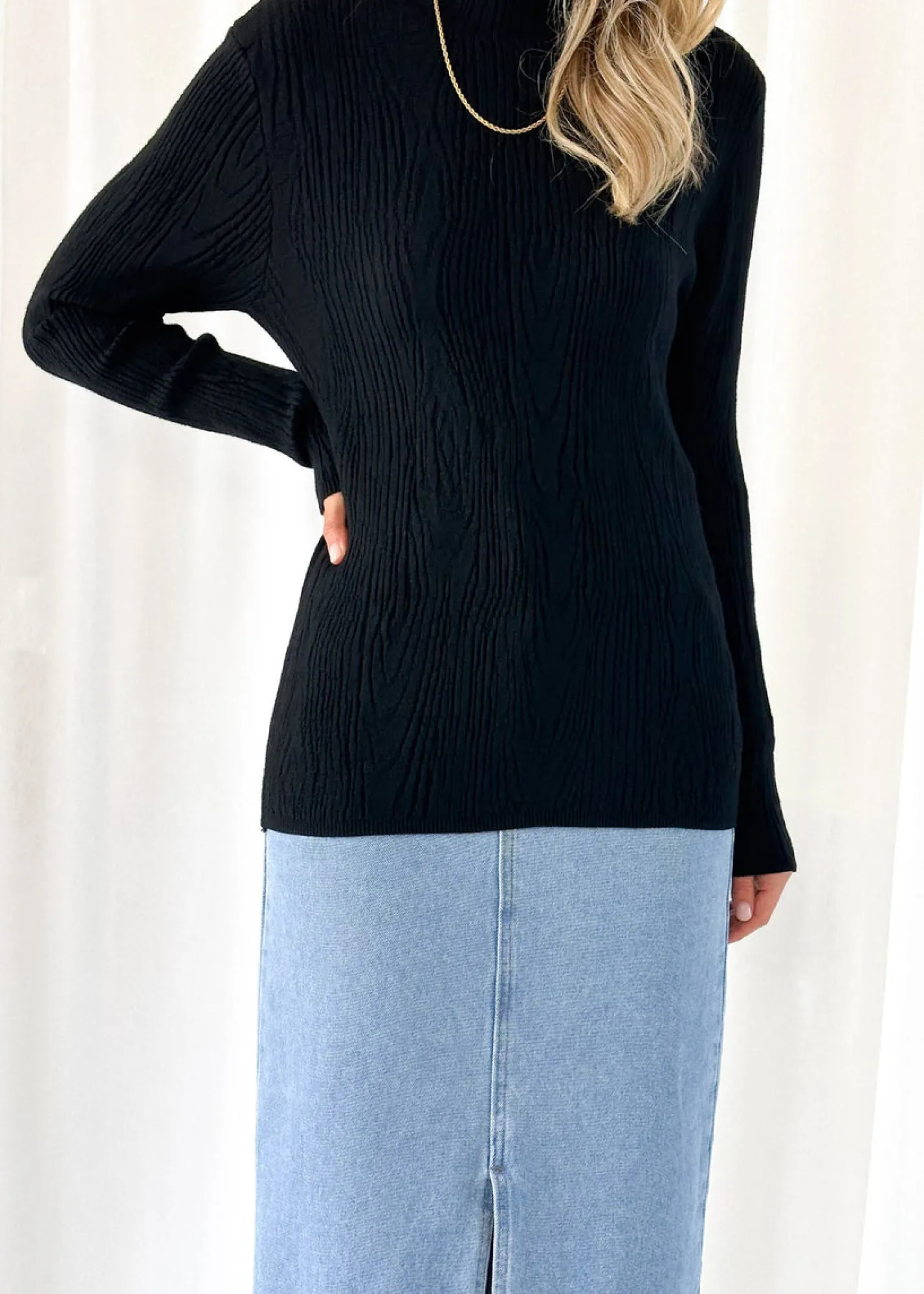 Women Gingham & Heels Knit Tops>Elian Knit Top