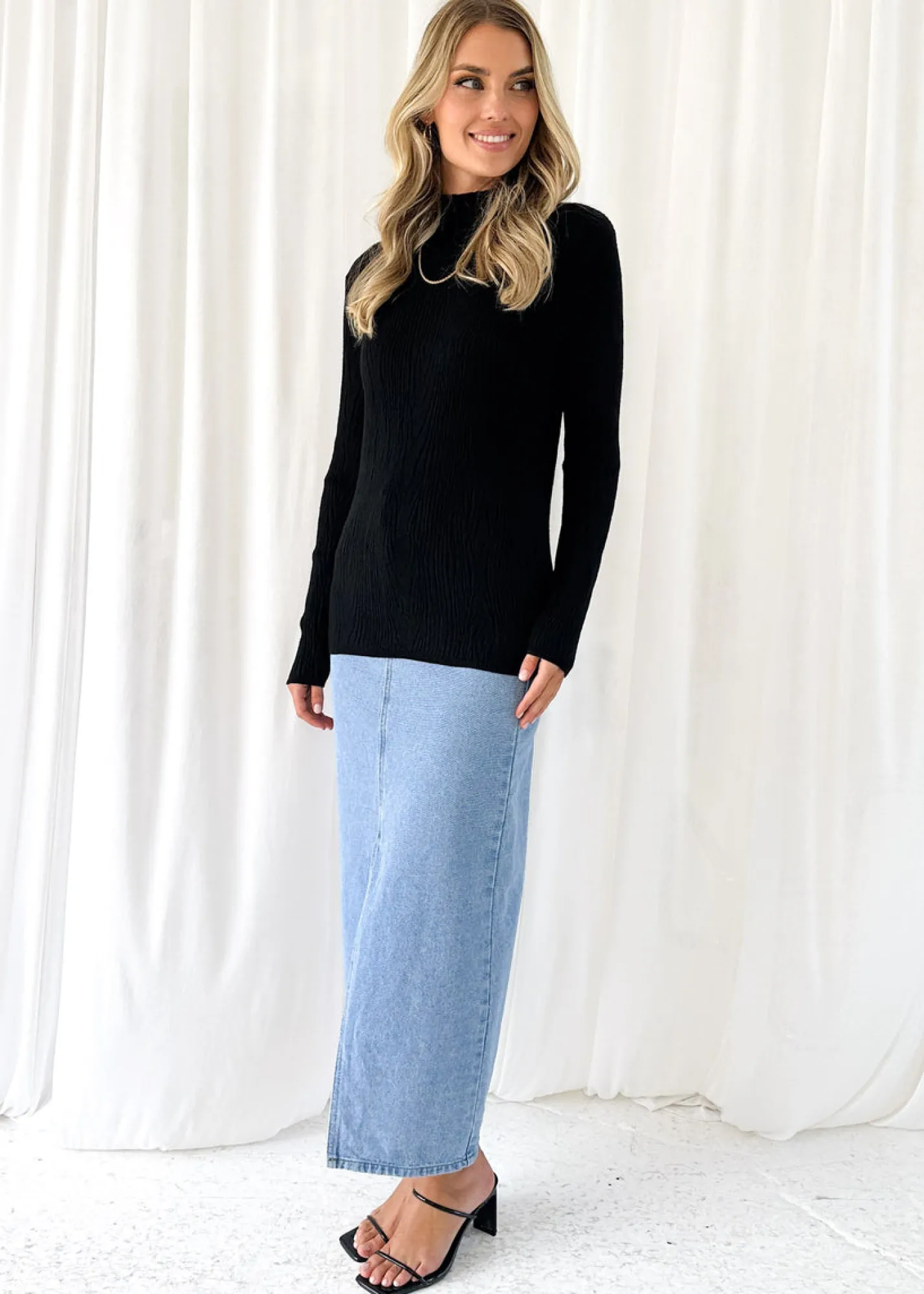 Women Gingham & Heels Knit Tops>Elian Knit Top